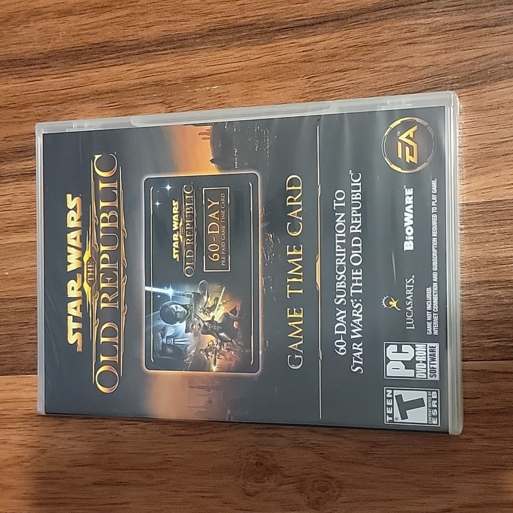 Star Wars Old Republic 60 Day Game Time Card